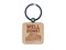 Well Done T-Bone Steak Teacher Student Recognition Engraved Wood Square Keychain Tag Charm